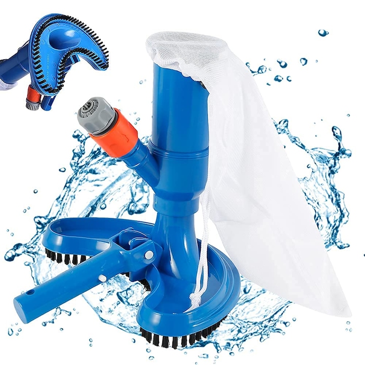 Мини аспиратор за басейн, градински аксесоари, бърза почистваща глава, 10 инча, 400гр