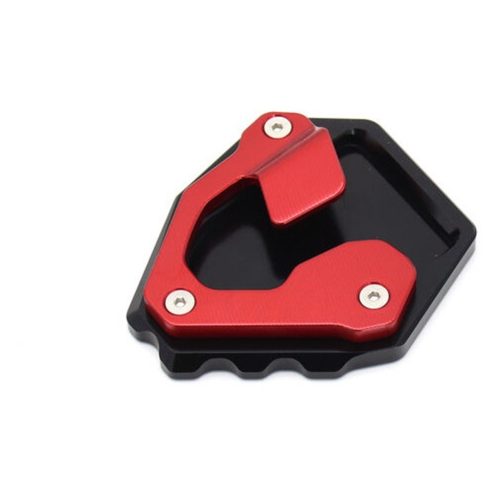 Placa de extensie pentru suportul de picior motocicleta, Honda CRF1000L Africa Twin 2016-2019, rosie, 12x9x3cm, set