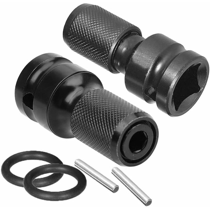 Set adaptoare 1/2" la 1/4" hex, rapid de eliberare, din otel crom-vanadiu