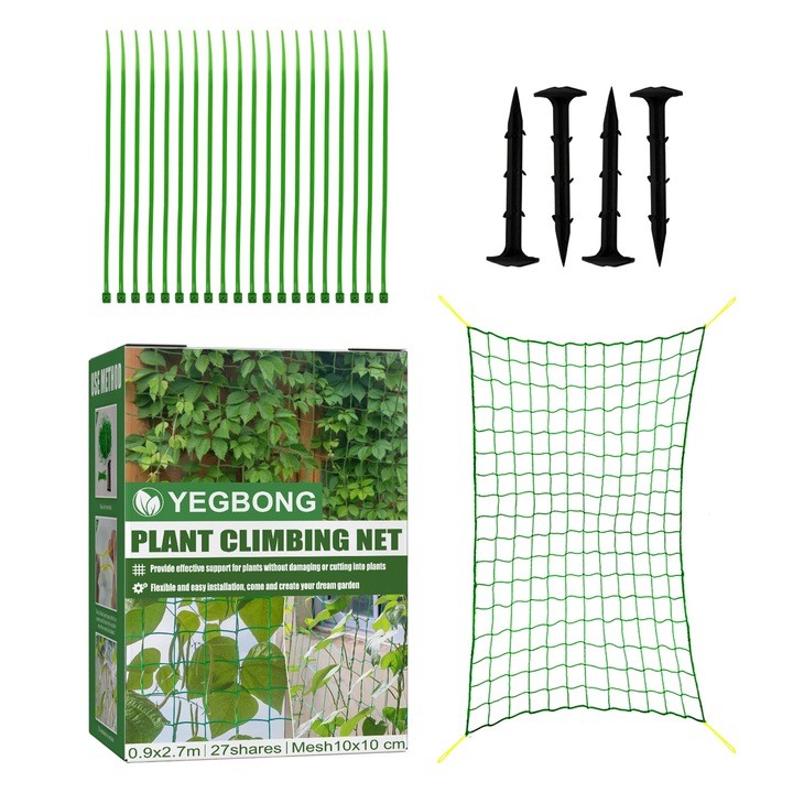 Plasa de sustinere pentru plante Yegbong, 0.9x2.7m