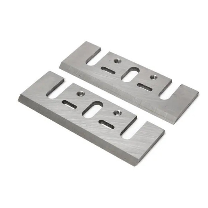 Lame pentru planificator electric, 2 bucati, otel rapid, 82x29x3mm, argintii
