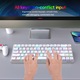 Клавиатура Gaming, 60%, RGB, LED светлини, 68 клавиша, с Type-C кабел, Red Axis суичове и 3 резервни клавиша, USB-C, Anti-Ghosting, Компактна, Преносима, Бяла, RiKbo®