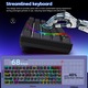 Механична геймърска клавиатура, 60%, RGB, Wifi 2.4Ghz, Bluetooth 5.0, LED светлини, 68 клавиша, с Type-C кабел, Red Axis суичове и 3 резервни клавиша, USB-C, Anti-Ghosting, Компактна, Преносима, Черна, RiKbo®