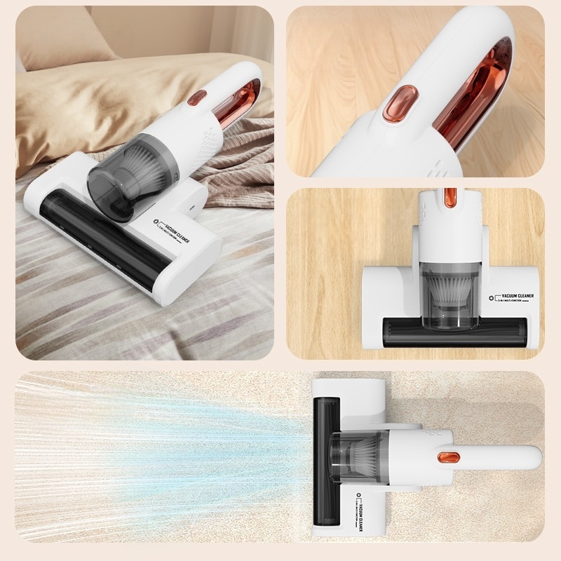 Aspirator portabil, 18W, curatare profunda, baterie 2400mAh, incarcare USB, 21x11x30cm, alb