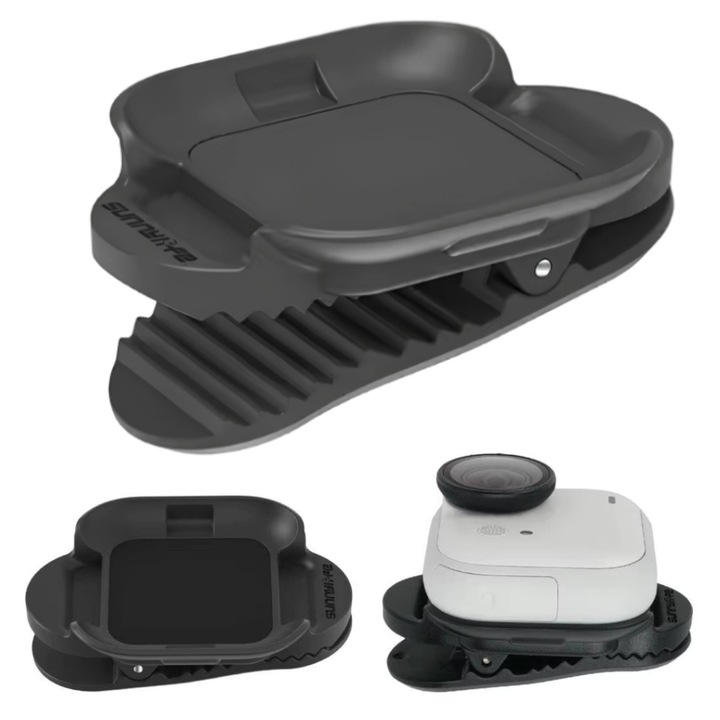 Clip magnetic pentru camera Insta360 GO Ultra, Sunnylife, negru, 24g, montaj vertical si orizontal