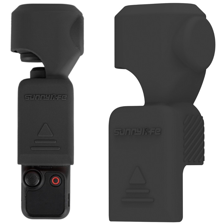 Husa protectoare pentru DJI Osmo Pocket 3, Sunnylife, neagra, silicon, design ranforsat