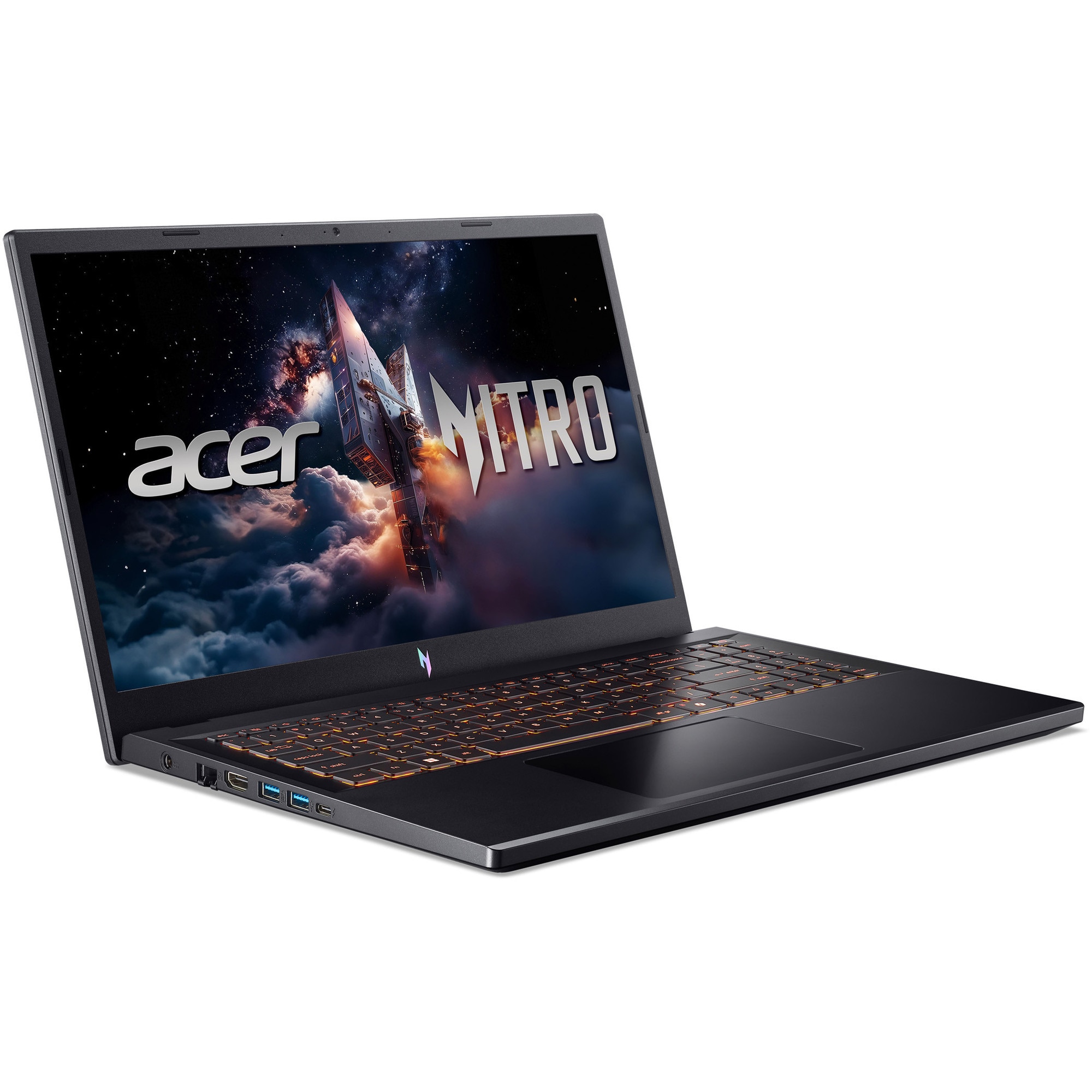 Laptop Gaming Acer Nitro V 15 ANV15-52-53R0 cu procesor Intel® Core™ 5 210H pana la 4.8 Ghz, 15.6", FullHD IPS, 165 Hz, 16GB DDR5,1TB SSD, NVIDIA® GeForce RTX™ 3050, No OS, Black