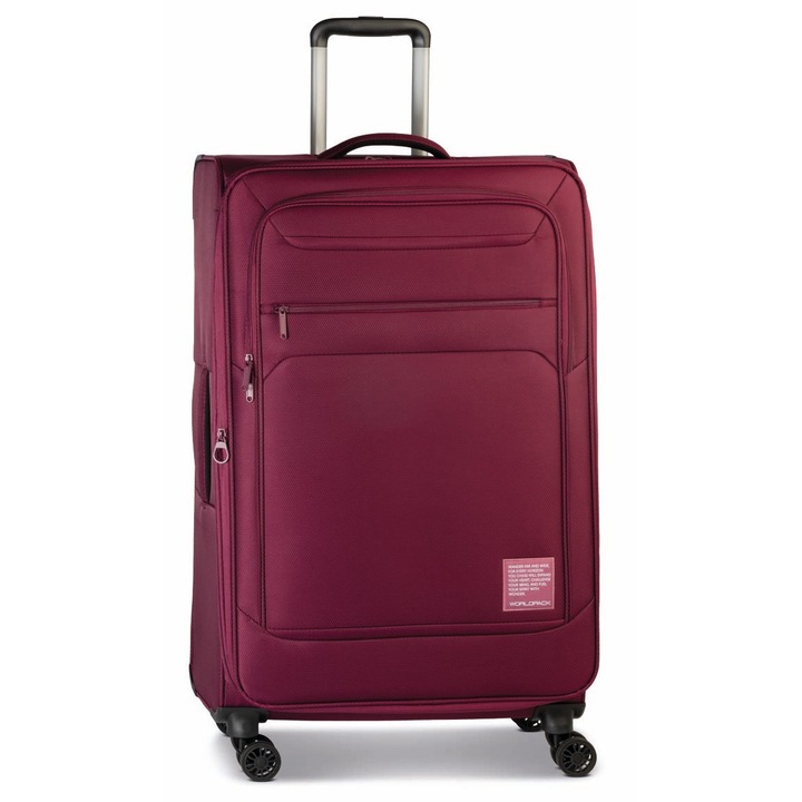 Worldpack Bern F10508 голяма количка, 79x47x30 см, регистриран багаж, полиестер, TSA заключване, 4 двойни колела, черна