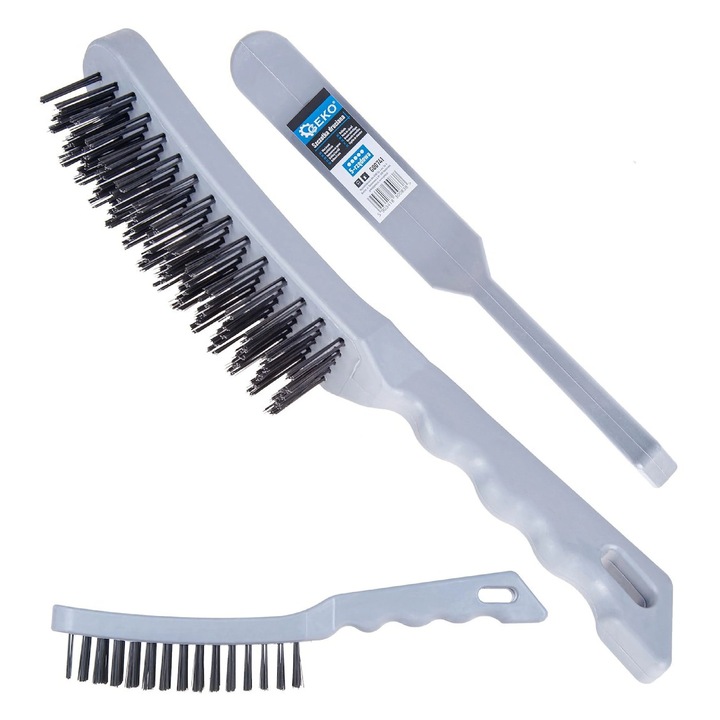 Perie de sarma cu 5 randuri, maner de plastic, Geko G00741