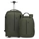 Rucsac cu roți Hynes Eagle, bagaj de mână, pentru laptop 17 inch, verde