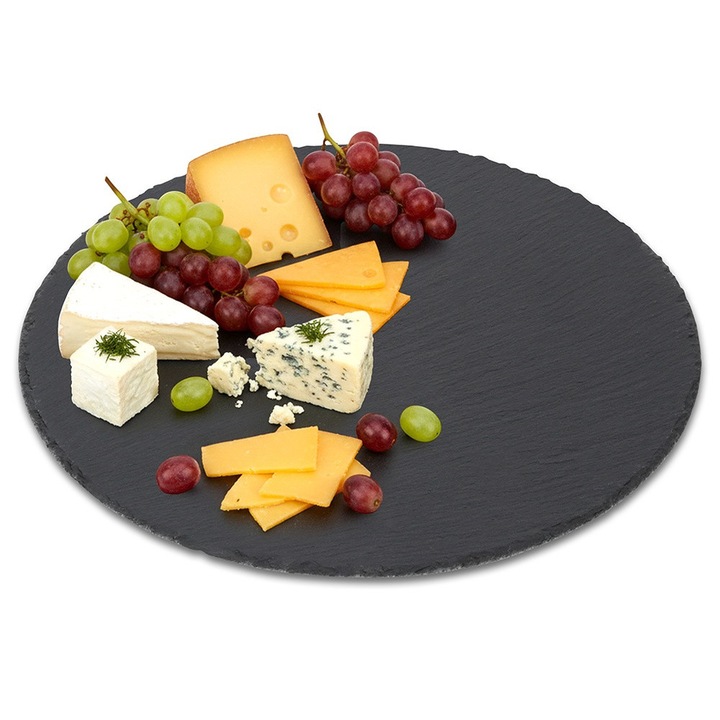 Плато за сервиране, Artemis, естествен камък, 30x30cm, черно