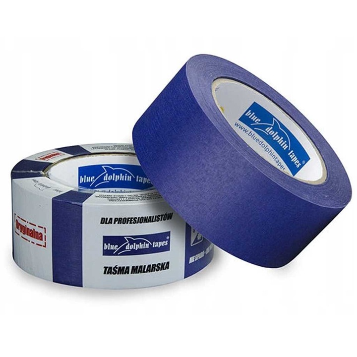 Banda adeziva pentru vopsit Marpol 30mm x 50m, rezistenta la umiditate, fara urme de adeziv, albastra