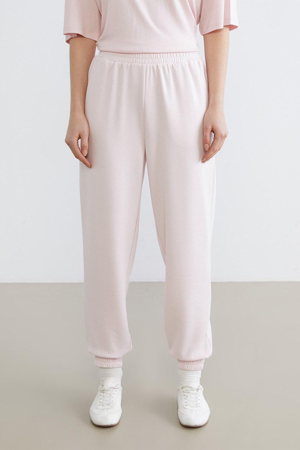 LC WAIKIKI, Pantaloni de trening relaxed fit, Roz deschis, M