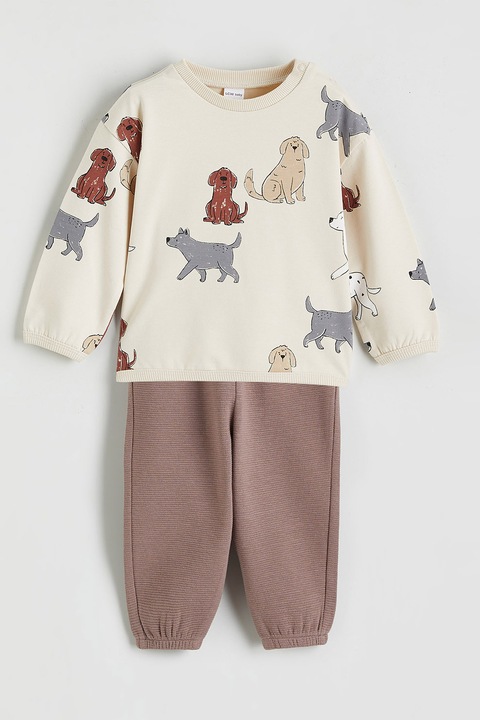 LC WAIKIKI, Trening cu imprimeu papusi, Maro/Bej/Crem