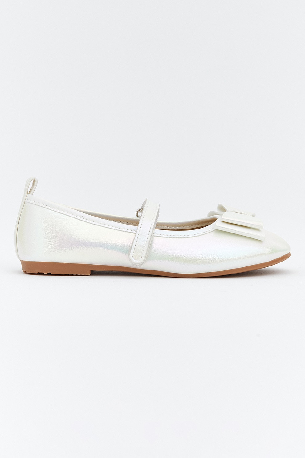LC WAIKIKI, Balerini Mary Jane cu aspect holografic, Alb, 25 EU