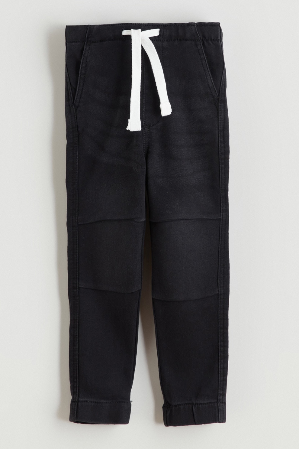 LC WAIKIKI, Blugi jogger cu detalii plisate, Negru, 98-104 CM