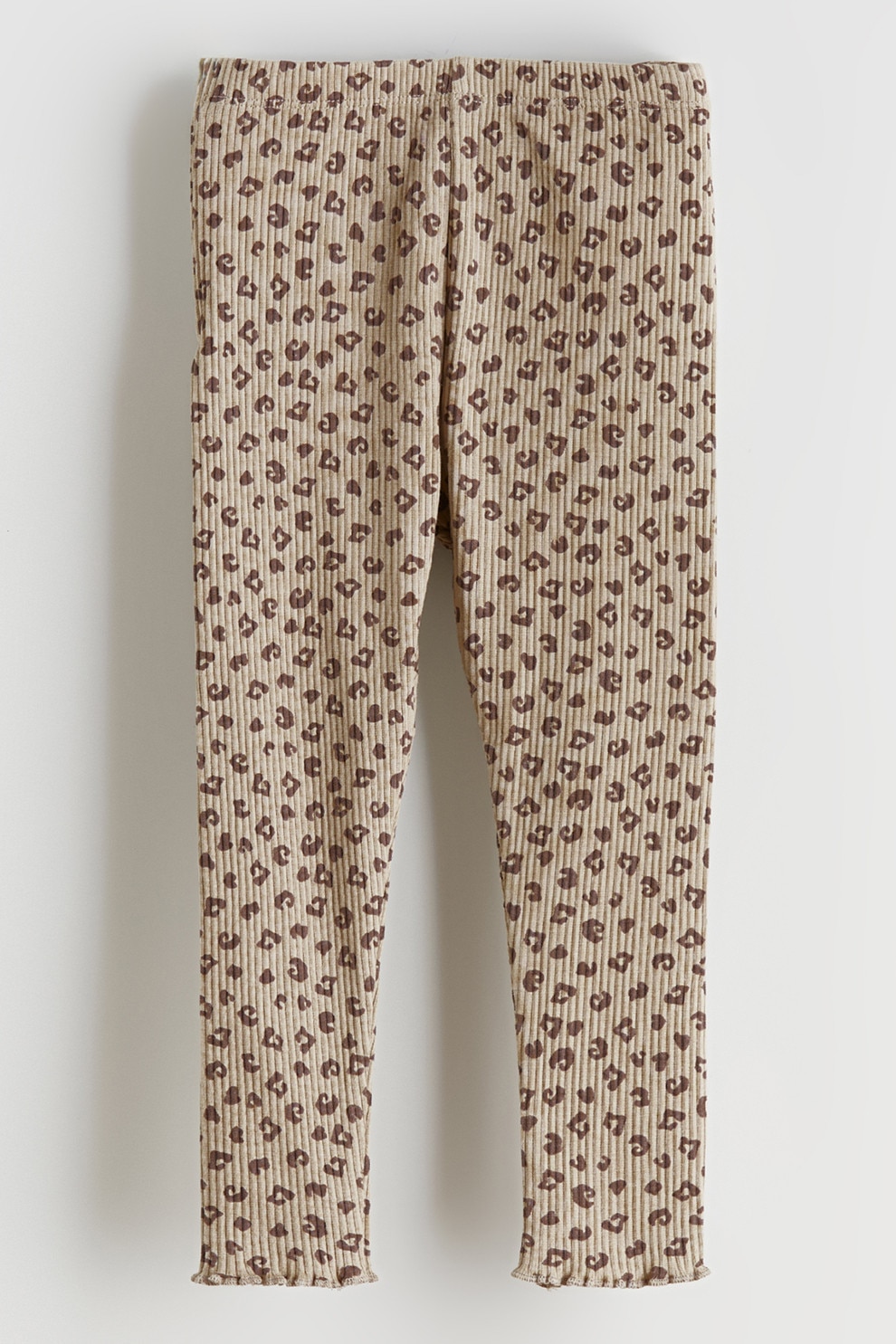 LC WAIKIKI, Colanti striati cu animal print, Maro, Bej, 56-62 CM