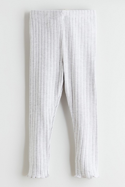 LC WAIKIKI, Colanti striati cu terminatii valurite, Gri deschis