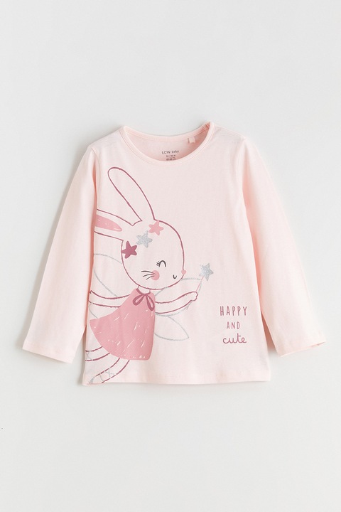 LC WAIKIKI, Bluza cu imprimeu grafic, Roz prafuit