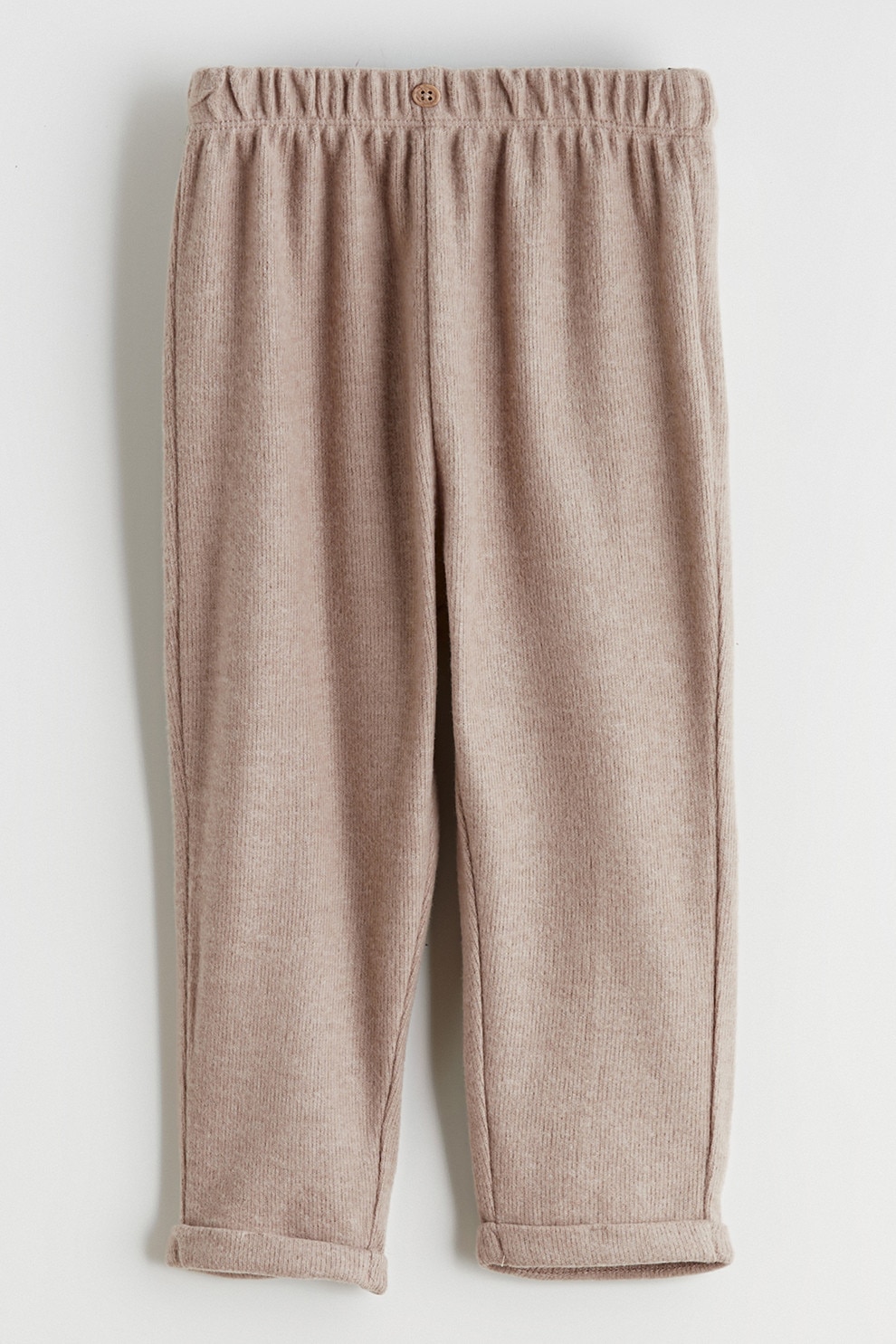 LC WAIKIKI, Pantaloni drepti cu terminatie rasucita, Maro deschis, 74-80 CM