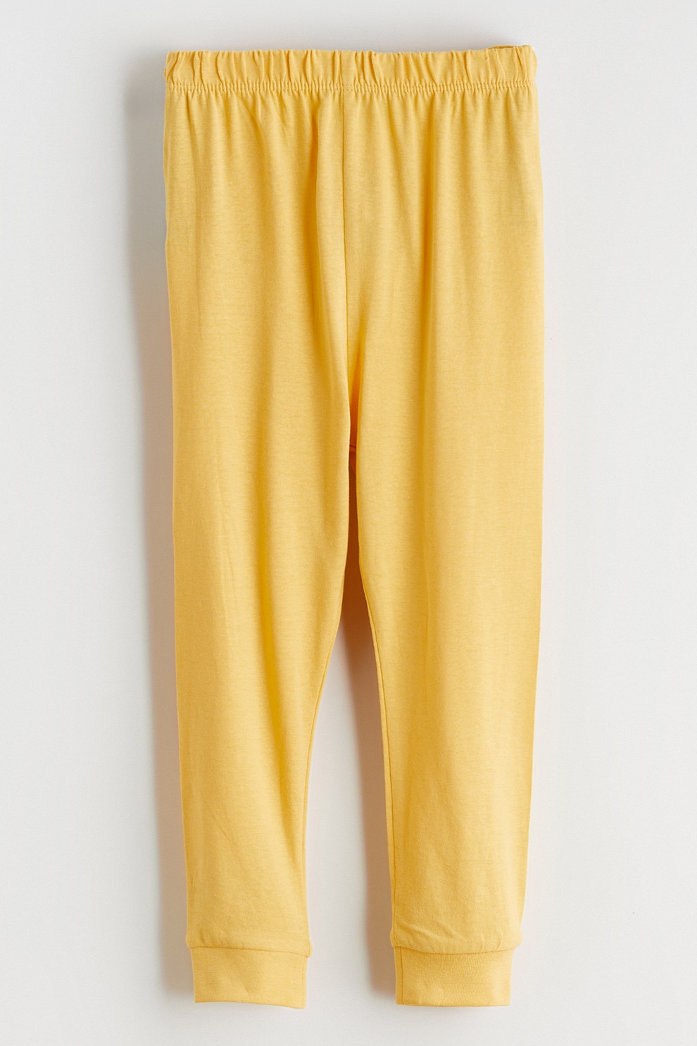 LC WAIKIKI, Pantaloni de bumbac cu talie elastica, Galben inchis, 80-86 CM