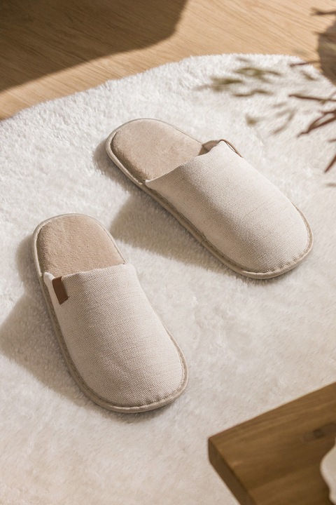 LC WAIKIKI, Papuci cu captuseala calduroasa, Bej, 40-41