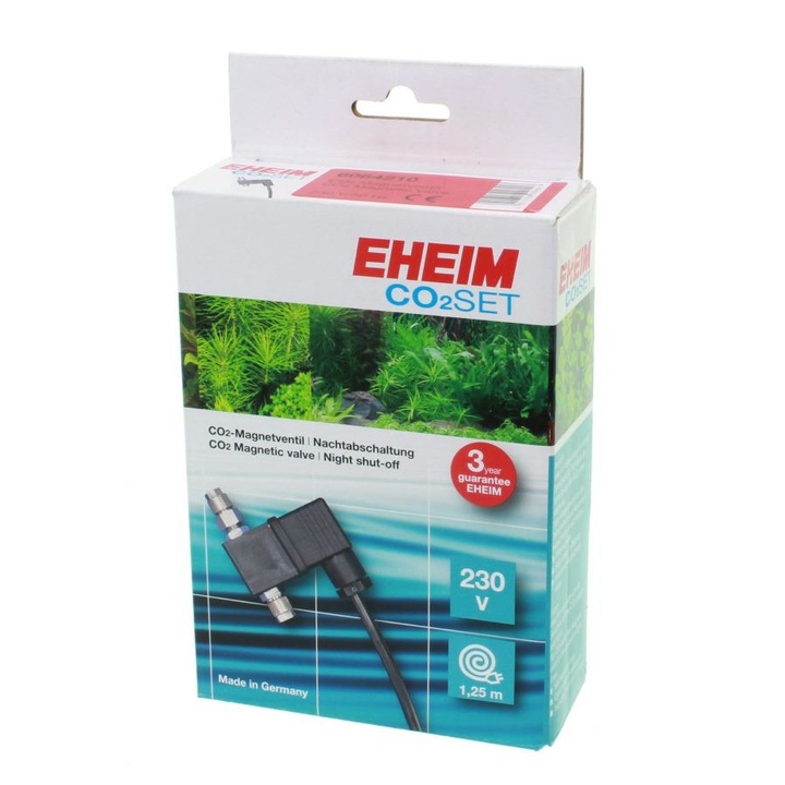 Electrovalva CO2 EHEIM 230 V, silentioasă, cablu 1,5 m, conexiune 4/6 mm