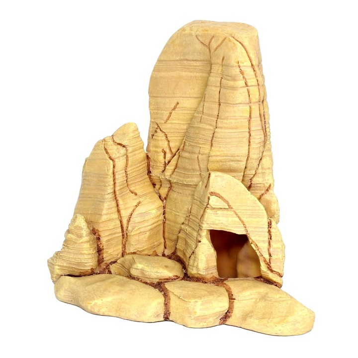 Decoratiune acvariu HOBBY Navajo Rock, 23x15x21cm, aspect realist, material sigur