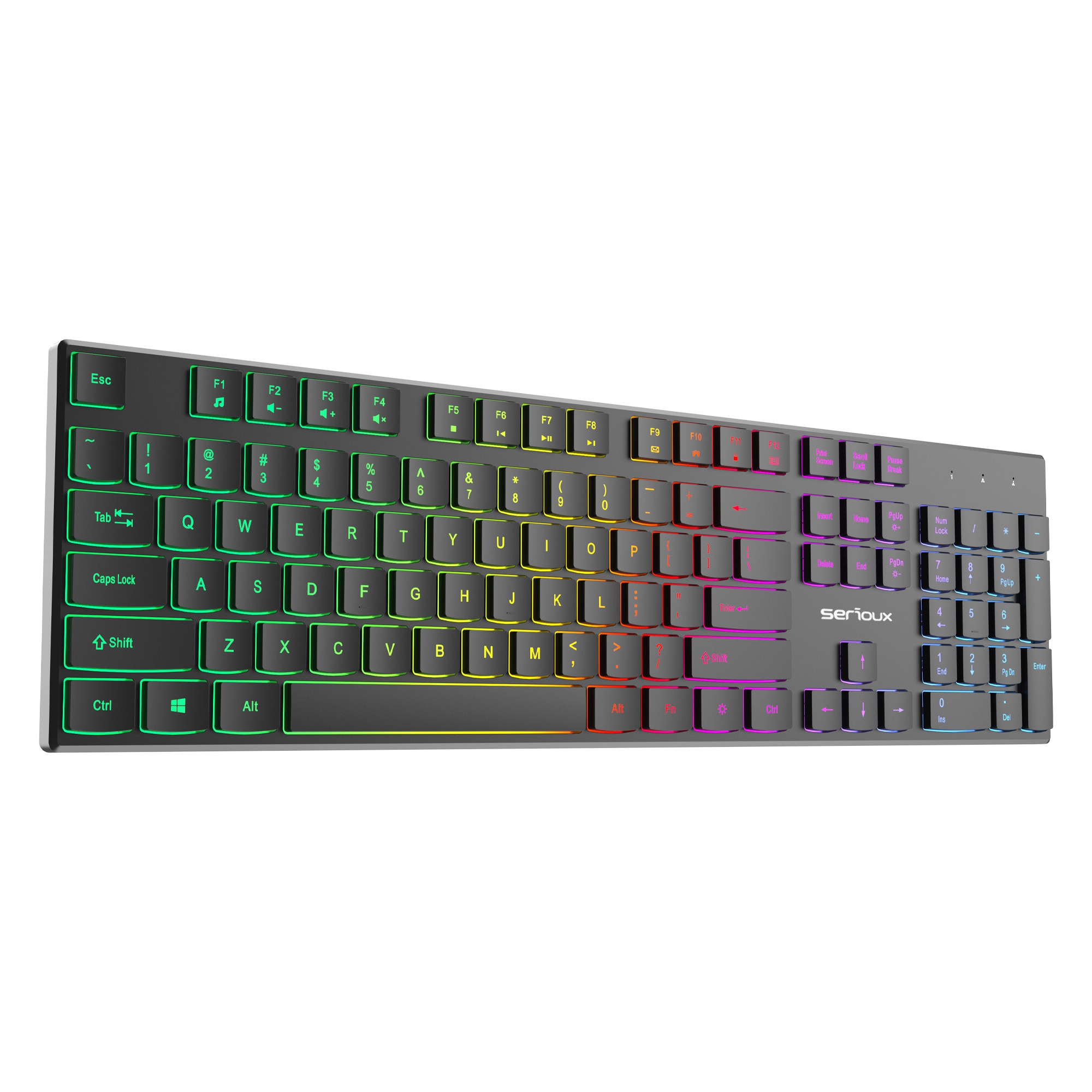 ★　satooo　★ Tastatura gaming cu fir iluminata Serioux Nexor, interfata USB