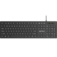 Tastatura Serioux cu fir, interfata USB, 104 taste, material ABS, US Layout,cablu 1.5m PVC, 429x128x20mm, Negru