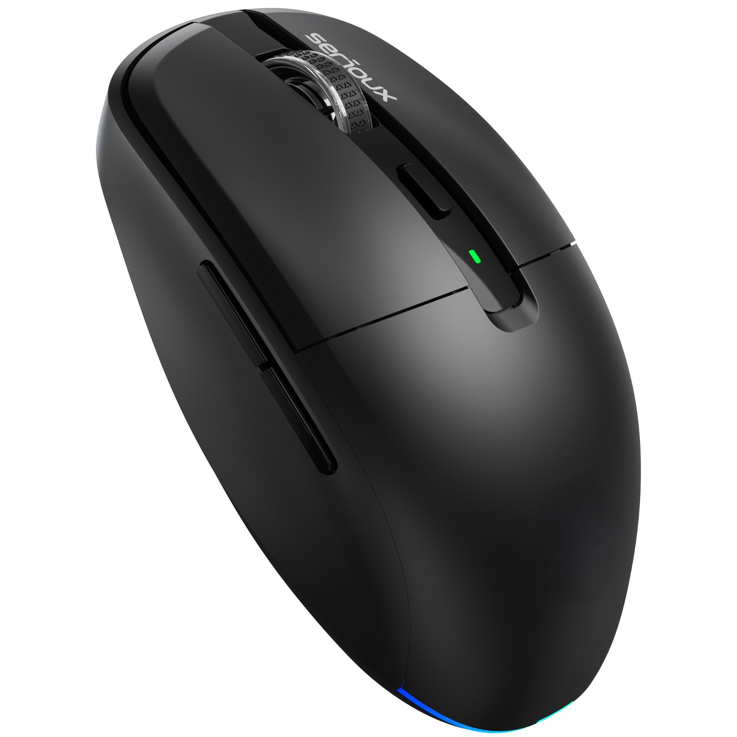 Mouse wireless Serioux 6D, receptor dual USB-A +Type-C, LED
