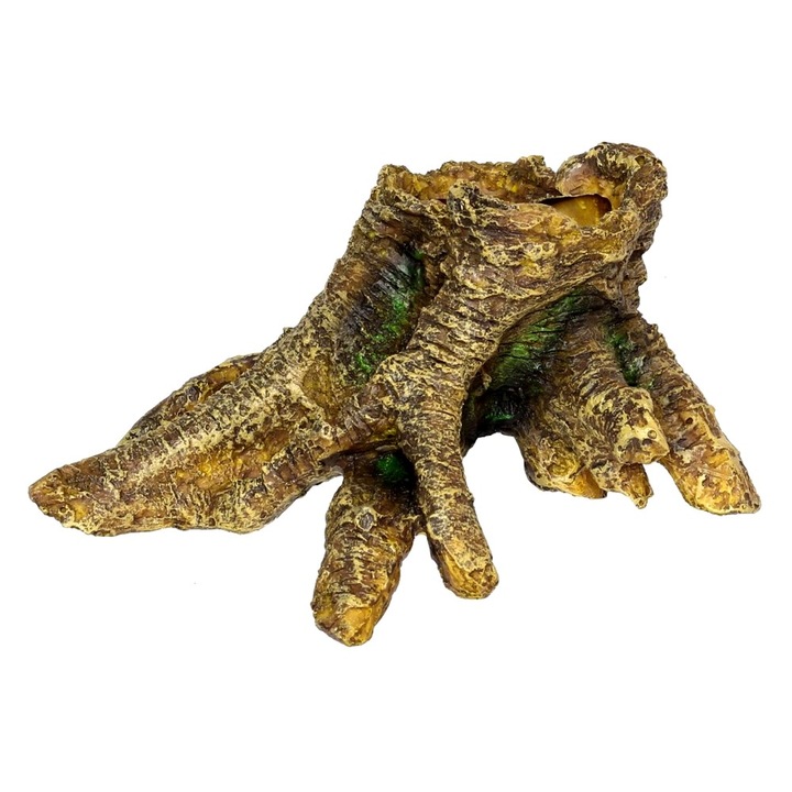 HOBBY akvárium dekoráció, tuskó üreg, 16x13x8cm, tartós anyag, természetes megjelenés