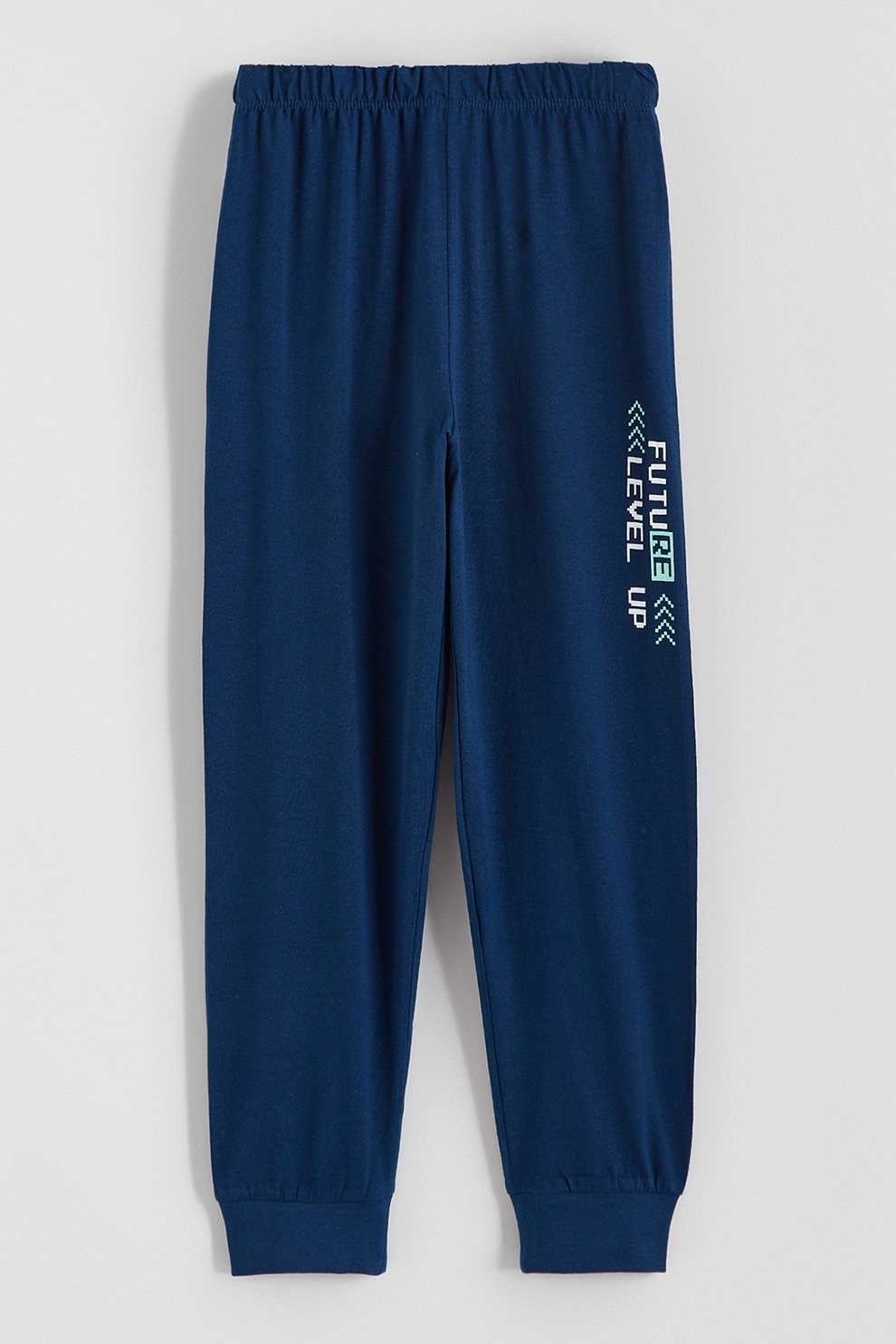 LC WAIKIKI, Pantaloni de pijama din bumbac cu imprimeu, Bleumarin, 146-152 CM