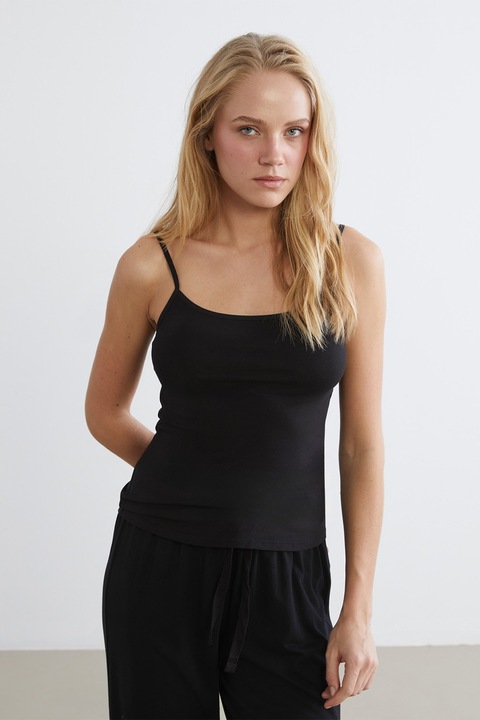 LC WAIKIKI, Top cu bretele ajustabile, Negru