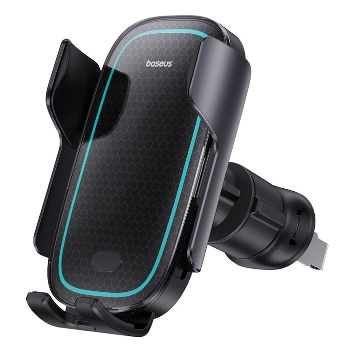 Autós telefontartó, Baseus Milky Way Pro, 15W vezeték nélküli töltés, fekete