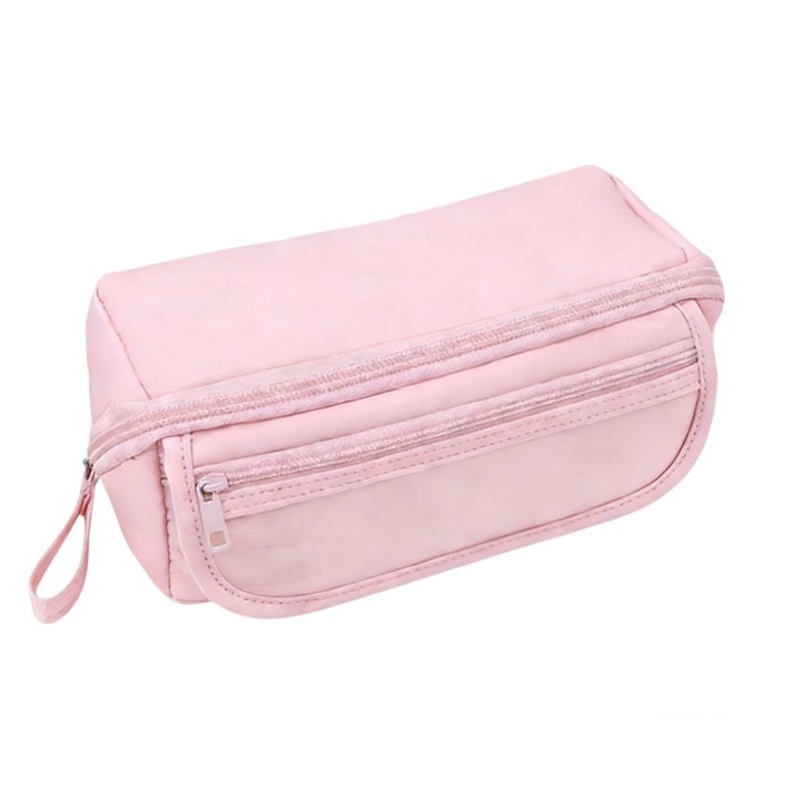 Penare AeroStudio, roz, capacitate mare, 22x8x8cm, design diamant, 180 grade desfasurabil