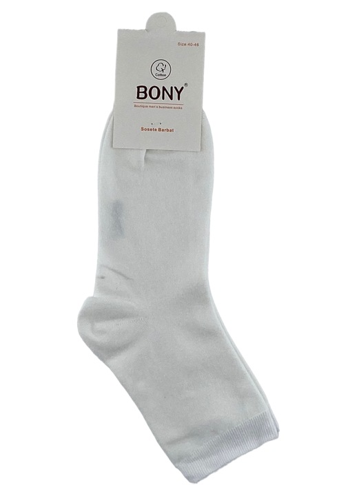 Sosete lungi barbati Theo, Alb, 40-46