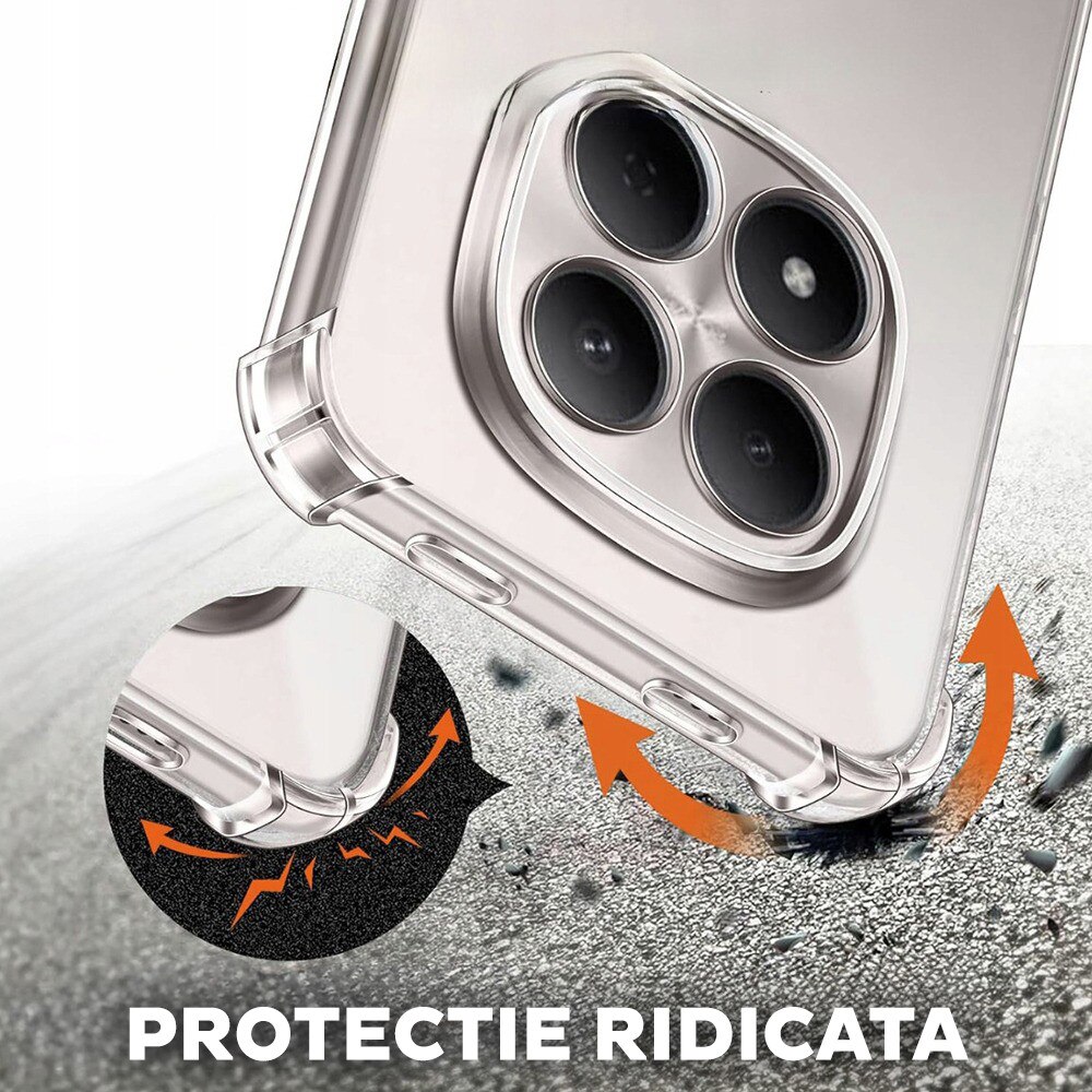 Husa pentru Xiaomi Redmi Note 15 Pro 5G DaDen Antishock, Ultra Protection, Protectie colturi, Anti soc, Rezistenta la impact, Transparenta