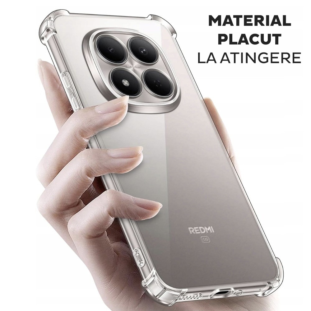 Husa pentru Xiaomi Redmi Note 15 Pro 5G DaDen Antishock, Ultra Protection, Protectie colturi, Anti soc, Rezistenta la impact, Transparenta