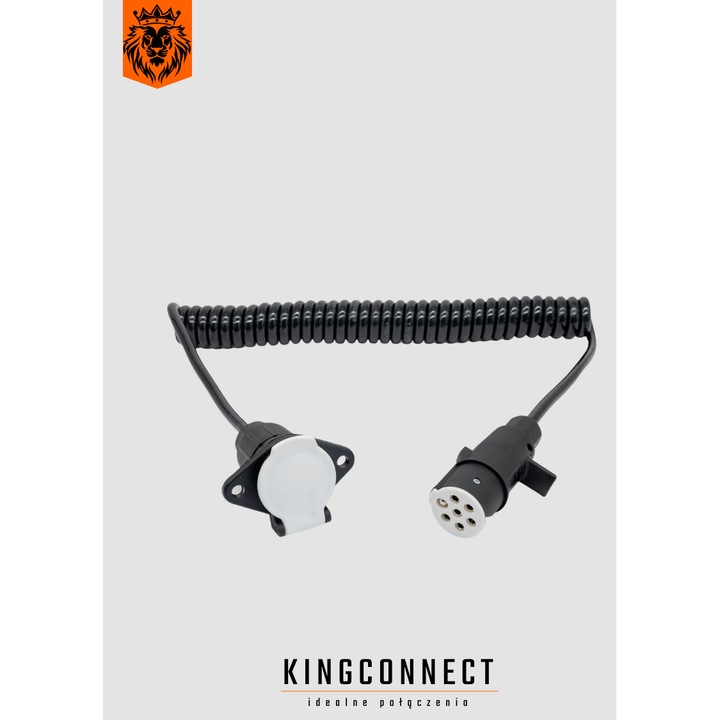 Reductor spiral 24V cu mufa si priza plastica, 3,5m, 40mm, Kingconnect