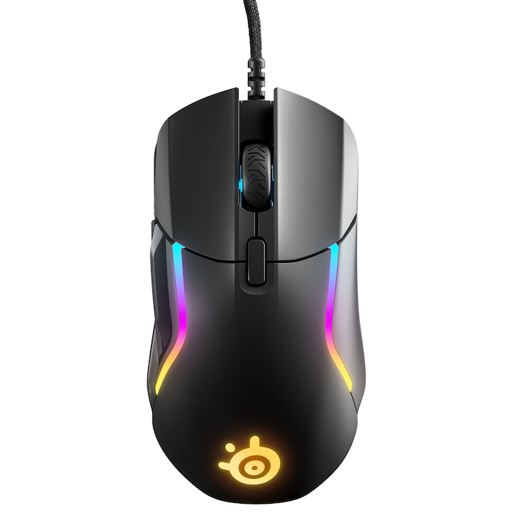 SteelSeries Rival 5 - Mouse pentru gaming - Senzor optic TrueMove Air cu 18CPI - 9 butoane programabile - Usor 85 grame, negru