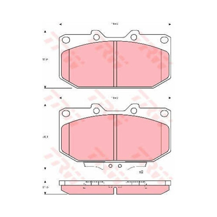 Fékbetét készlet, tárcsafék TRW GDB1006