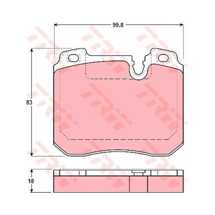 Fékbetét készlet, tárcsafék TRW GDB1161