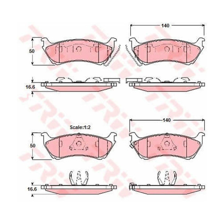 Fékbetét készlet, tárcsafék TRW GDB1379