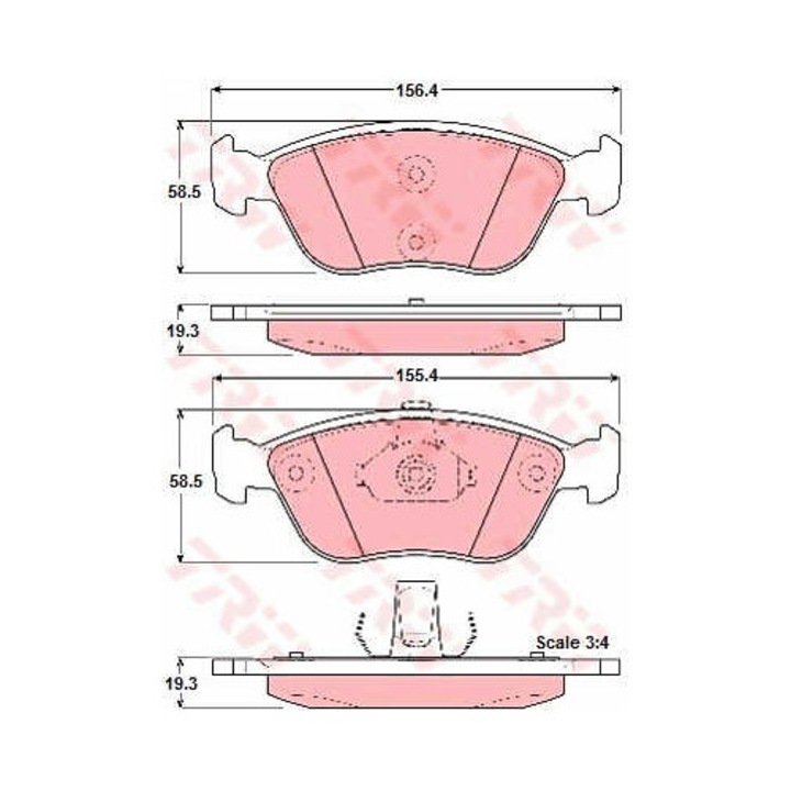 Fékbetét készlet, tárcsafék TRW GDB1406