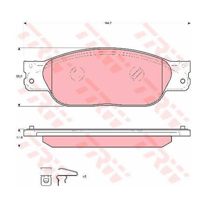 Fékbetét készlet, tárcsafék TRW GDB1510