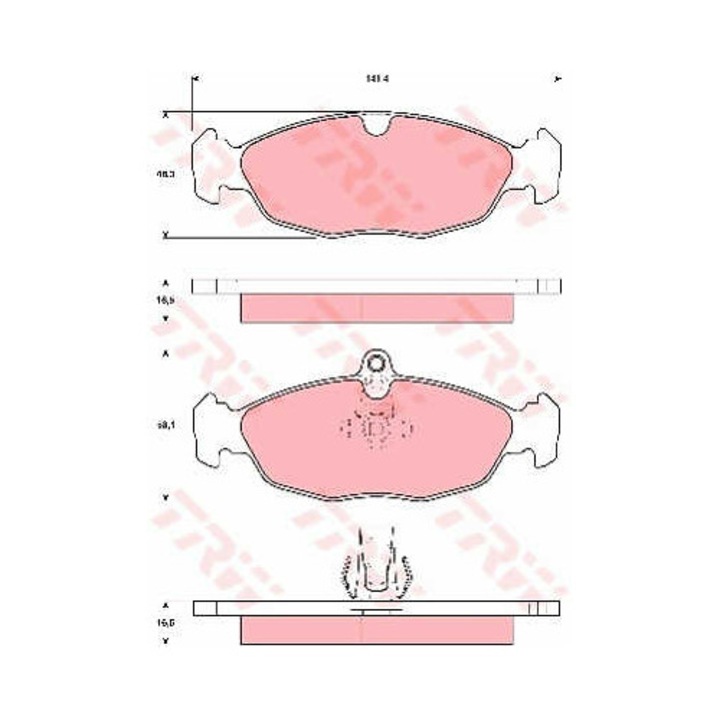 Fékbetét készlet, tárcsafék TRW GDB1569