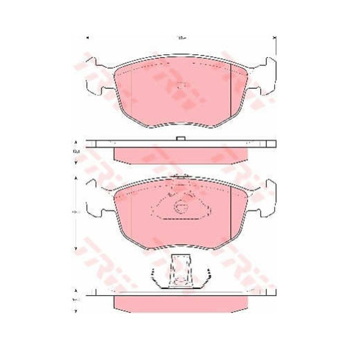 Комплект накладки, дискова спирачка TRW GDB1618