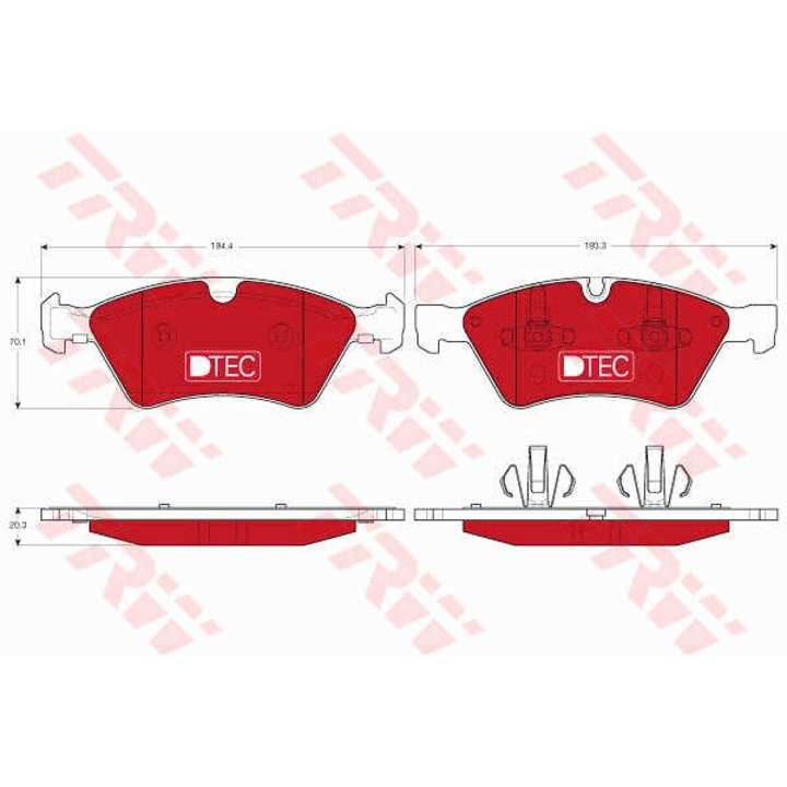 Fékbetét készlet, tárcsafék TRW GDB1642DTE