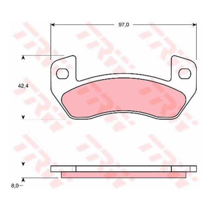 Fékbetét készlet, tárcsafék TRW GDB1680
